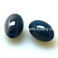 Bead,Half UV Plated Beads,Oval Beads 13*19mm,D.K Blue