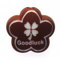 Beads,10x24mm satin good luck flower beads,coffee rubberized beads,sold of 100 pcs per pkg