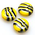 Beads,stripes damasks resin coin beads ,8x18mm flat round,yellow color