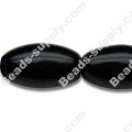 Black Stone 18x30mm Olive Shape Beads