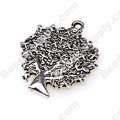 Charm,antiqued"pewter" (zinc-based alloy), 25x29mm tree . Sold per pkg of 200