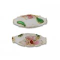 Cloisonne Olive Beads 7x17 mm