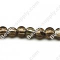 Glass Silver Foiled Round Beads 14mm