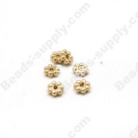 Gold Plating Flower Beads 7mm