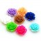 Resin Flower Cabochon, layered,mixed color, more colors for choice, 10mm, Sold by 200 pieces