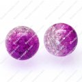 Acrylic Crackled beads ,Round Beads 8mm ,purple color