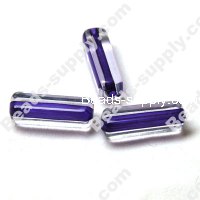 Acrylic Rectangle Beads ,Inside Color Beads 8*24mm ,Purple