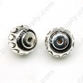 Antique Silver Plated Acrylic Beads 14x11mm