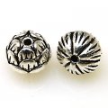 Bead,antiqued"pewter" (zinc-based alloy), 10x12mm flower bead. Sold per pkg of 300