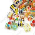 Bead mix, cane glass, assorted size/shape. Sold per pkg of 50g