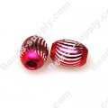 Beads,Loose beads,8*11mm Oval Aluminium Beads,Fuchsia beads with carving, sold of 500pcs