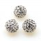 Beads,Pave Polyclay Round Beads 12mm , White