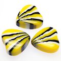 Beads,stripes damasks resin heart beads ,10x21mm heart beads,yellow color