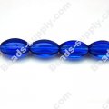 Glass Beads Faced Olive 8x13 mm A-grade