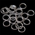 Split ring, silver-finished steel, 6mm round. Sold per pkg of 12,000