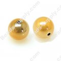 Acrylic Beads, Brightness Golden,Round 12mm