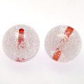 Bead,transparent inside color with air bauble,18mm round beads,Red color
