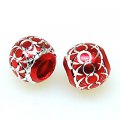 Beads,Loose beads,12mm Round Aluminium Beads,red beads with carving, sold of 200pcs