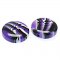 Beads,stripes damasks resin coin beads ,11x25mm,purple color