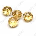 Briolette Glass Beads 11mm*14mm,Champage Gold