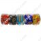 Millefiori Glass Multi-Flower Cubic Beads 12x12 mm