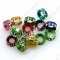 Strass Roundel Beads 10mm with Clear Crystal ,Assorted Colors