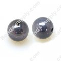 Acrylic Beads, Brightness Black,Round 12mm