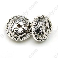 Antique Silver Plated Acrylic Beads 11x17mm