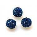 Beads,Pave Polyclay Round Beads 8mm , Indicolite