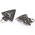 Charm,9x18x24mm filligree triangle charm.antique silver,sold of 100 pieces