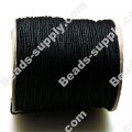 Cord, Mousetail, satin, black, 1.5mm.