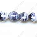 Foiled glass Coin Beads 20mm Voilet