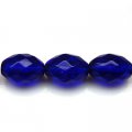 Glass Beads Faced Olive 12x16 mm B-grade
