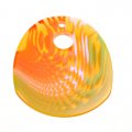 Pendant,34x38mm flat resin pendant,orane based multi color, sold 100 Pcs