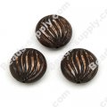 Repeated Coffee Effect Plastic Beads 14x7mm