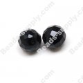 black agate(natural), 14mm faceted Round beads