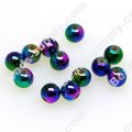 6 MM Acrylic Rainbow Round Beads , Brighten beads