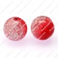 Acrylic Crackled beads ,Round Beads 10mm ,red color