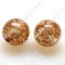 Acrylic Crackled beads ,Round Beads 16mm ,Coffee