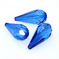 Acrylic transparent teardrop beads,11x24mm , blue color