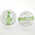 Bead,transparent inside color with air bauble,18mm round beads,Green color