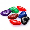 Beads,9x20x28mm satin heart beads,mixed color rubberized beads,sold of 100 pcs per pkg