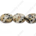 Blue Spot Stone 10x14mm Oval Shape Beads