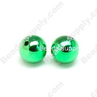 Colorful Plated Round Beads 12mm