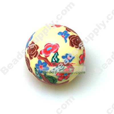 Fimo Round Beads 28mm - Click Image to Close