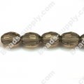 Glass Beads Faced Olive 8x11 mm A-grade