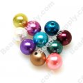 Imitation Pearl Round Bead 18mm , Mixed Color