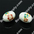 Porcelain Oval Beads 13x18 mm