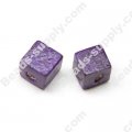 Wood Square Bead 10x10mm,Purple