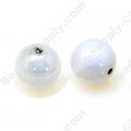 Acrylic Beads, Brightness White,Round 14mm